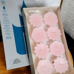 👉*NWT* 8 PARTYLITE PINK FLOATER CANDLES ~SPRING BLOSSOM #F1097